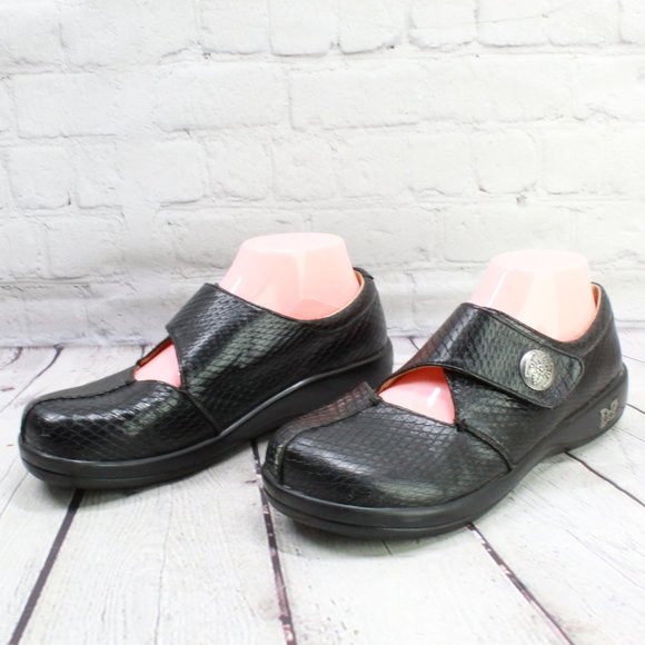 Alegria Shoes - ALEGRIA Kaitlyn Black Snake Skin Texture Embossed Shoes US 9.5-10 / 40